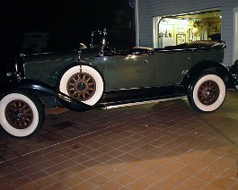 Left view showing completed interior, tail light, and side mount wheel.